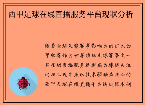 西甲足球在线直播服务平台现状分析